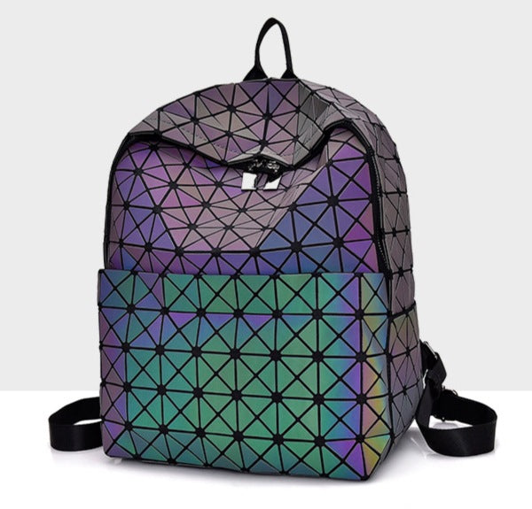 Wholesale Backpack PU Luminous Color Changing Diamond Large Capacity MOQ≥2 JDC-BP-Buluo002