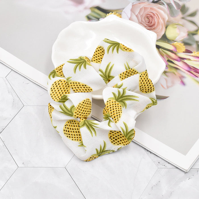 Jewelry WholesaleWholesale Vintage Pineapple Fruit Hairband Fabric Print JDC-HS-GSN003 Hair Scrunchies 莱玛 %variant_option1% %variant_option2% %variant_option3%  Factory Price JoyasDeChina Joyas De China