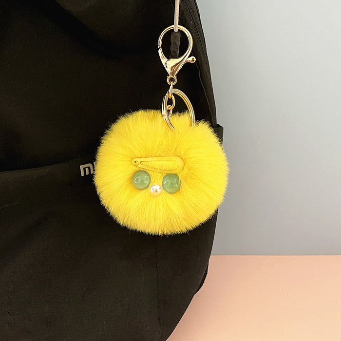 Jewelry WholesaleWholesale Imitation Mink Hair Clip Hair Ball Keychain MOQ≥2 JDC-KC-YYue002 Keychains 悦悦 %variant_option1% %variant_option2% %variant_option3%  Factory Price JoyasDeChina Joyas De China