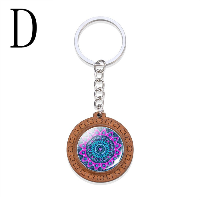 Wholesale Vintage Mandala Keychain MOQ≥2 JDC-KC-ZaoY005