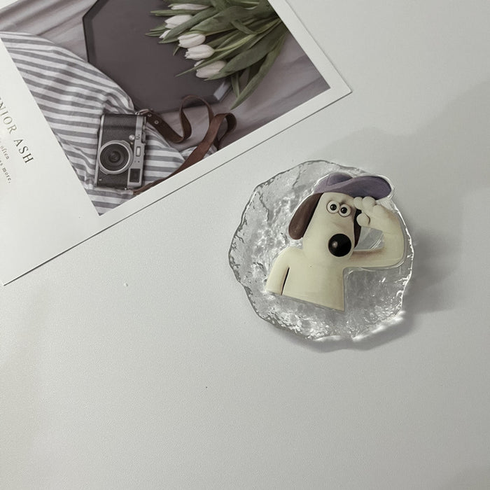 Wholesale Grip Epoxy Cute Puppy Retractable Folding Paste Type JDC-PS-HXiang002