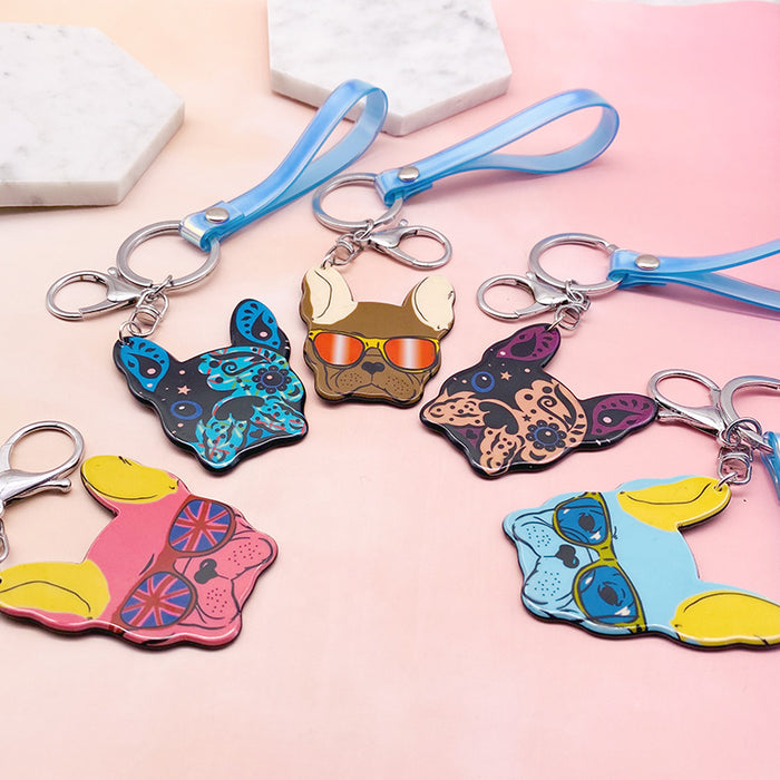 Wholesale Acrylic Dog Keychain MOQ≥3 JDC-KC-LYan003