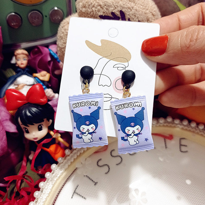 Wholesale Earrings Resin Cute Cartoon Mini Simulation Candy (S) JDC-ES-WaiWai005