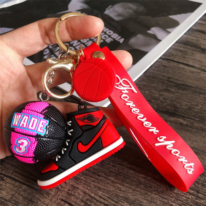 Wholesale star basketball shoes keychain MOQ≥2 JDC-KC-HLv010