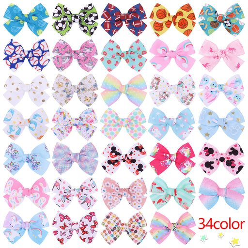 Jewelry WholesaleWholesale Kids Cartoon Printed Bow Ribbon Hair Clip JDC-HC-YL066 Hair Clips 雅伦 %variant_option1% %variant_option2% %variant_option3%  Factory Price JoyasDeChina Joyas De China