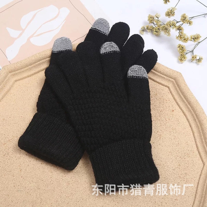 Wholesale Gloves Wool Thick Cycling Warm Knitted JDC-GS-YWHY002