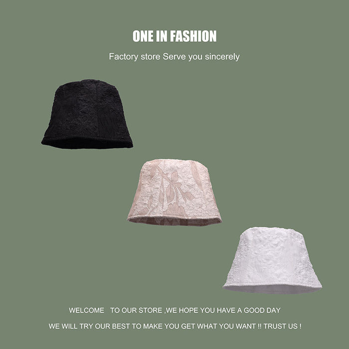 Jewelry WholesaleWholesale Dark Wind Flower Bucket Hat Sunshade Bucket Hat JDC-FH-WanY007 Fashionhat 万莹 %variant_option1% %variant_option2% %variant_option3%  Factory Price JoyasDeChina Joyas De China