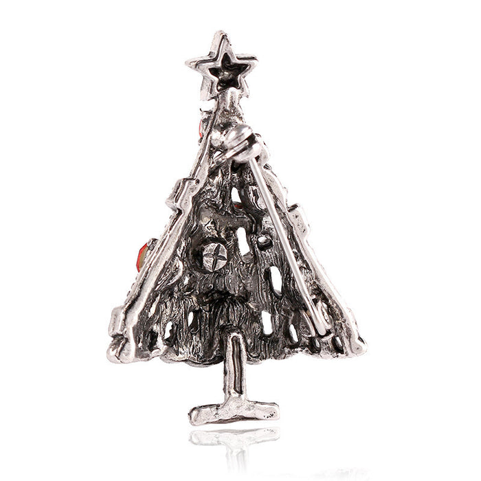 Wholesale Brooch Alloy Vintage Diamond Christmas Tree JDC-BC-ZhuiX001