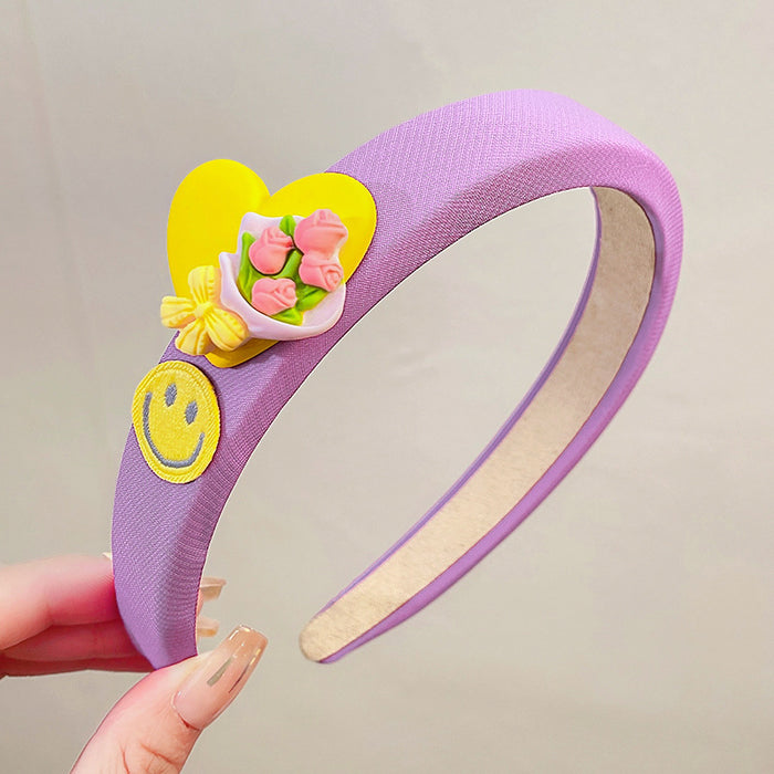 Wholesale sponge cartoon love smiley headband MOQ≥2 JDC-HC-RXi018