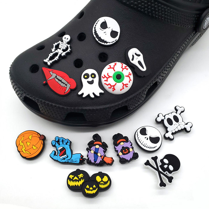 Wholesale set of 10 Cartoon Cute PVC DIY Accessories Croc Charms (M) MOQ≥3 JDC-CCS-WanX026