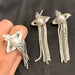 Jewelry WholesaleWholesale  Vivianne WESTWOOK  tassel full diamond ring long planet earrings JDC-ES-LuoE007 Earrings 珞儿 %variant_option1% %variant_option2% %variant_option3%  Factory Price JoyasDeChina Joyas De China