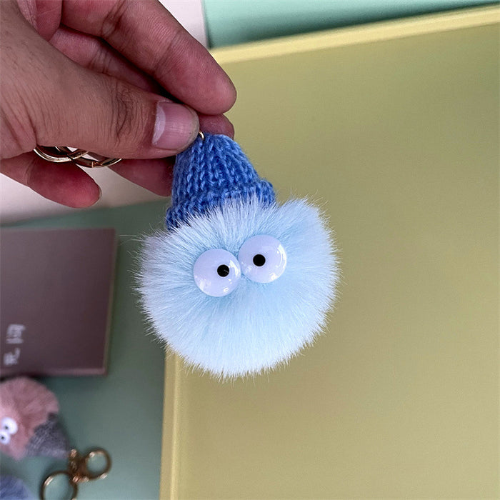 Wholesale Imitation Mink Hair Ball Keychain MOQ≥2 JDC-KC-YYue001