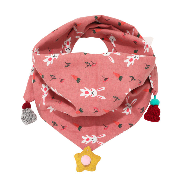 Wholesale Scarf Cotton Triangle Towel Keep Warm Kids Cute JDC-SF-Jinj001