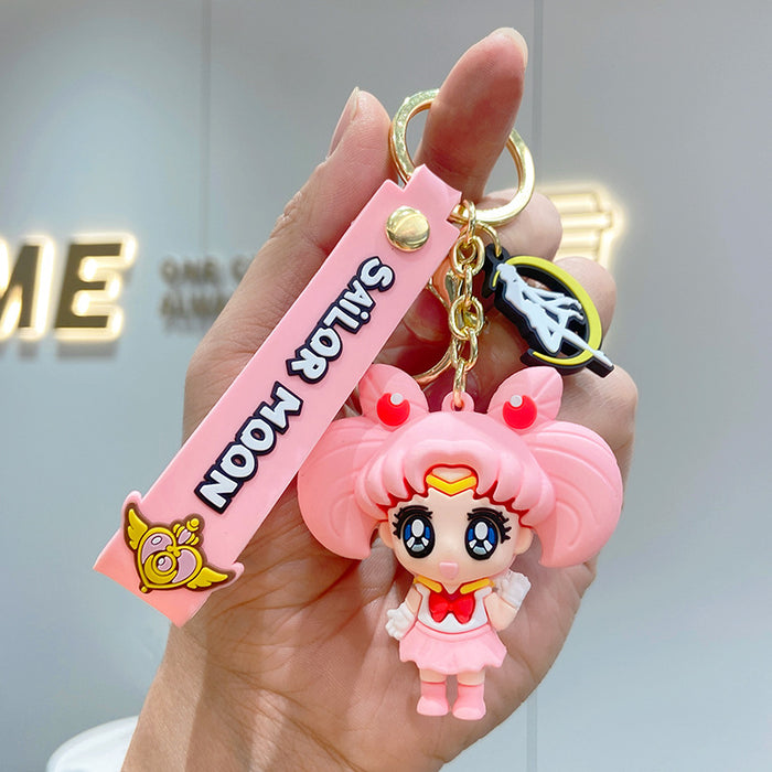 Wholesale Keychains For Backpacks Sailor Moon Cartoon Key Chain Couple Bag Ornament MOQ≥2 JDC-KC-YDao028