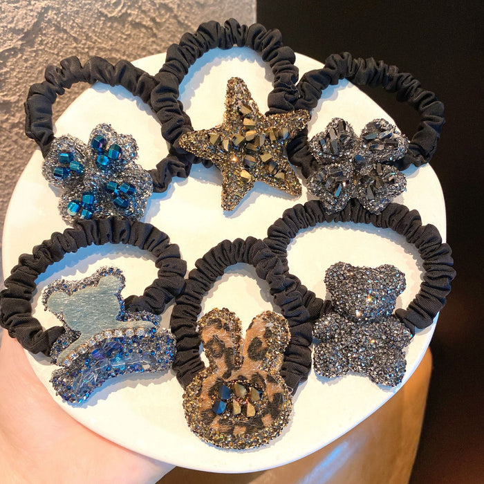 Jewelry WholesaleWholesale Retro Small Fragrance Hair Ring Flash Diamond Flower Bow JDC-HS-Nuanm002 Hair Scrunchies 暖铭 %variant_option1% %variant_option2% %variant_option3%  Factory Price JoyasDeChina Joyas De China