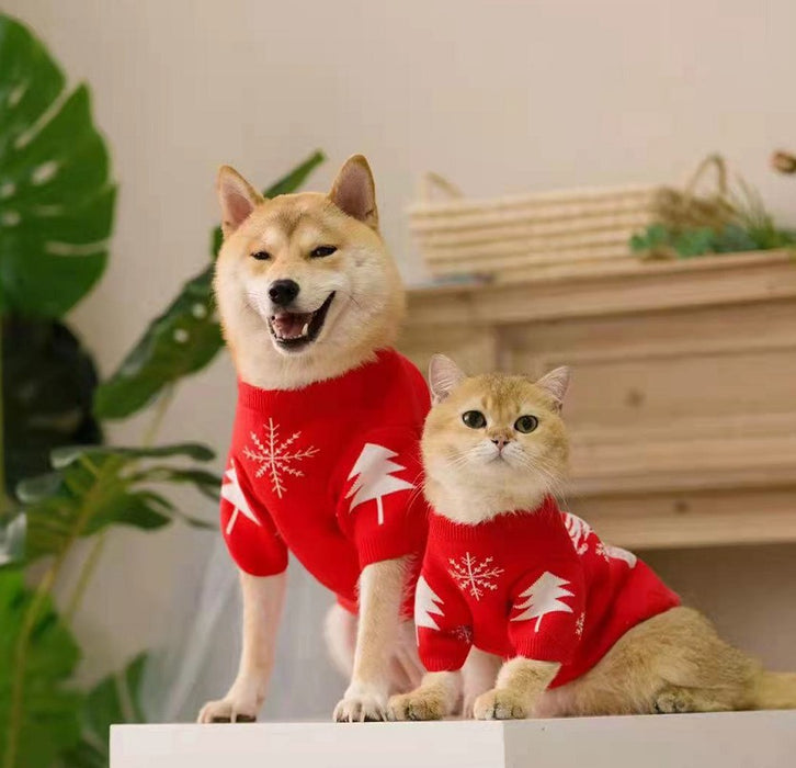 Wholesale Pet Dog Cat Christmas Sweater Warm Knit Jacket JDC-PC-Tengy005