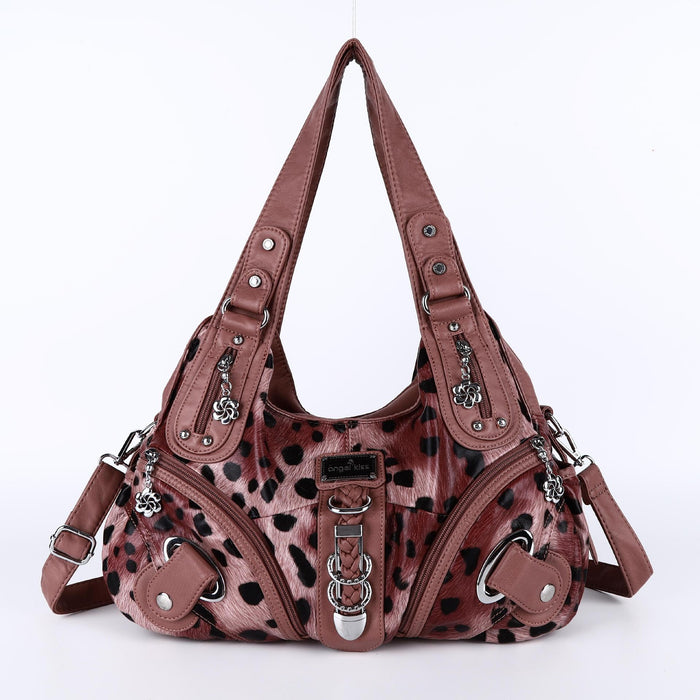 Wholesale Shoulder Bag PU Leopard Print Large Capacity Diagonal Span JDC-SD-TSZW001