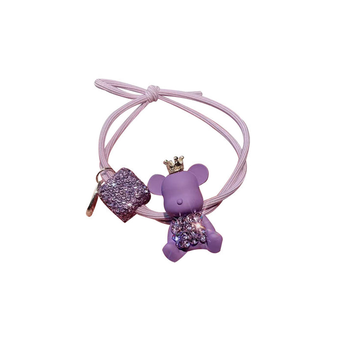 Jewelry WholesaleWholesale periwinkle orchid cartoon bear love head rope JDC-HS-DouY003 Hair Scrunchies 豆毓 %variant_option1% %variant_option2% %variant_option3%  Factory Price JoyasDeChina Joyas De China