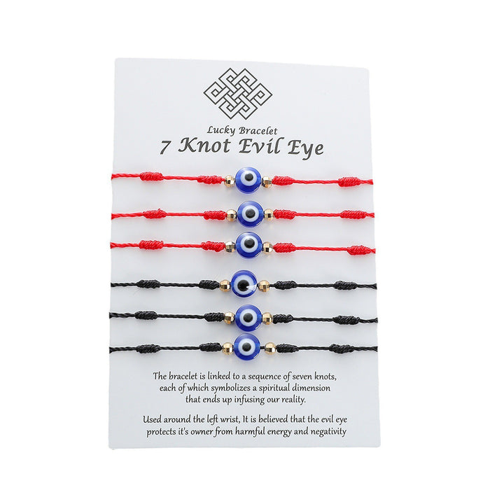 Jewelry WholesaleWholesale devil eye lucky red rope card knit bracelet JDC-BT-LanT015 Bracelet 阆天 %variant_option1% %variant_option2% %variant_option3%  Factory Price JoyasDeChina Joyas De China