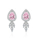 Jewelry WholesaleWholesale water drop zircon long silver plated earrings JDC-ES-BZ006 Earrings 标志 %variant_option1% %variant_option2% %variant_option3%  Factory Price JoyasDeChina Joyas De China