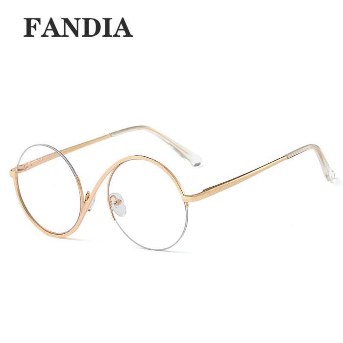 Jewelry WholesaleWholesale Metal Half Frame Anti Blue Light Flat Glasses JDC-SG-FanDY001 Sunglasses 梵蒂雅 %variant_option1% %variant_option2% %variant_option3%  Factory Price JoyasDeChina Joyas De China