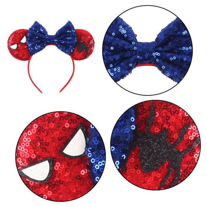 Wholesale Cartoon Buckle Sequin Bow Party Decoration Kids Hairband MOQ≥2 JDC-HD-ZheZe002