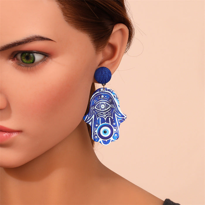 Wholesale Earrings Alloy Acrylic Eyes Palms JDC-ES-GuTe043