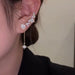 Jewelry WholesaleWholesale silver needle micro-zircon pearl astral tassel integrated copper ear clip earrings JDC-ES-AIS007 Earrings 艾珊 %variant_option1% %variant_option2% %variant_option3%  Factory Price JoyasDeChina Joyas De China