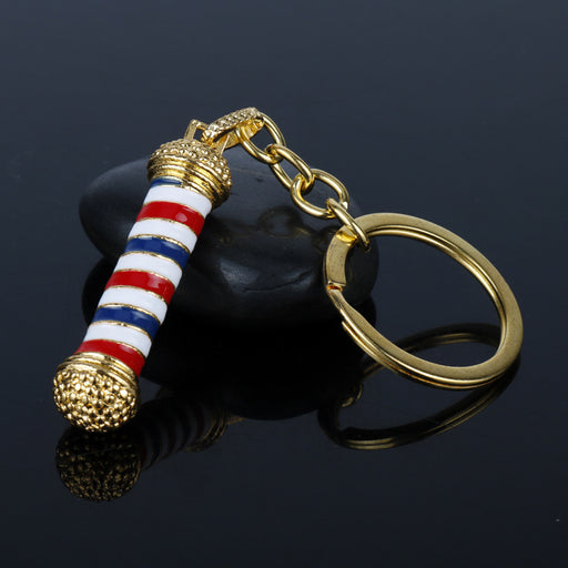 Jewelry WholesaleWholesale drip oil barber shop logo necklace keychain JDC-KC-AWen004 Keychains 艾文 %variant_option1% %variant_option2% %variant_option3%  Factory Price JoyasDeChina Joyas De China