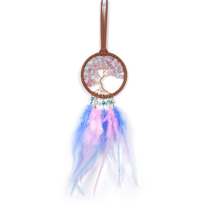 Jewelry WholesaleWholesale Tree of Life Pink Dreamcatcher JDC-DC-MGu012 Dreamcatcher 梦罟 %variant_option1% %variant_option2% %variant_option3%  Factory Price JoyasDeChina Joyas De China