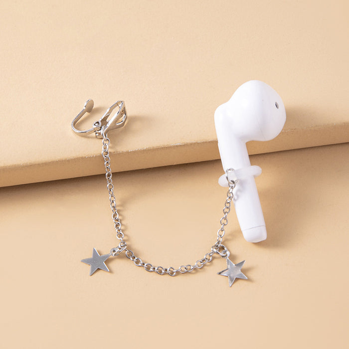 Wholesale wireless bluetooth earphone anti-lost chain no hole ear clip MOQ≥2 JDC-ES-Fangt018