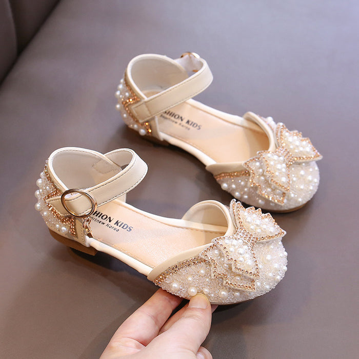 Wholesale girls rhinestone leather shoes spring and summer crystal shoes JDC-SD-XHXL002