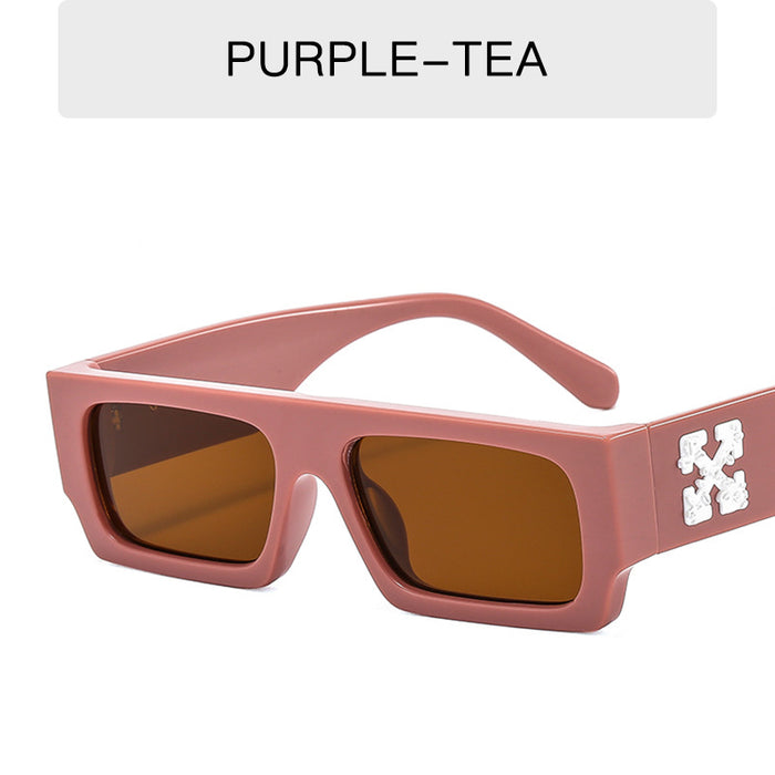 Jewelry WholesaleWholesale square frame personality snowflake hip hop metal hinged sunglasses JDC-SG-JiaW008 Sunglasses 嘉威 %variant_option1% %variant_option2% %variant_option3%  Factory Price JoyasDeChina Joyas De China