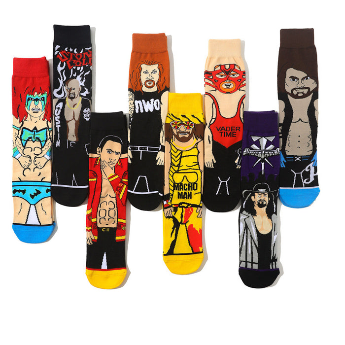 Wholesale socks fabric cartoon medium tube cute character (M)  JDC-SK-HuiHe004