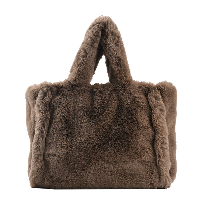 Wholesale Shoulder Bag Plush Mink Fleece Texture Solid Color Portable Diagonal JDC-SD-Chunyao002