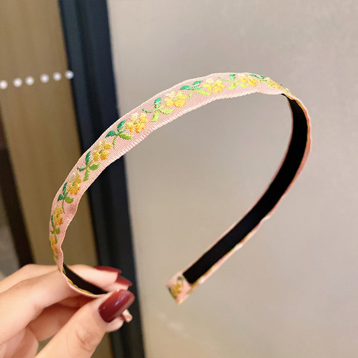 Wholesale Headband Cloth Embroidered Flower French JDC-HD-GeSX001