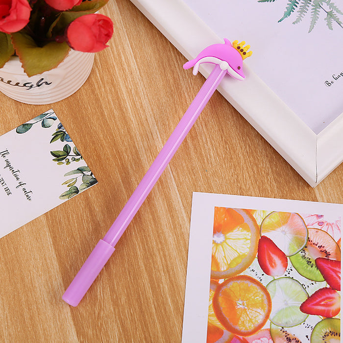 Wholesale Ballpoint Pen Plastic Dolphin Silicone Tip MOQ≥2 JDC-BP-Jiachu007