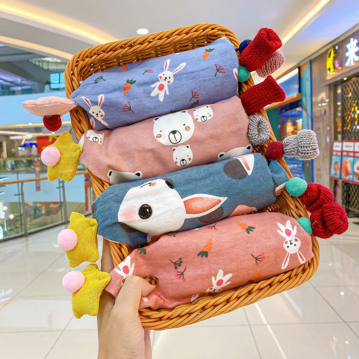 Wholesale Scarf Cotton Triangle Towel Keep Warm Kids Cute JDC-SF-Jinj001