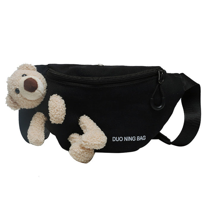 Wholesale Shoulder Bag Canvas Cute Bear Diagonal Waist Bag JDC-SD-MJ008