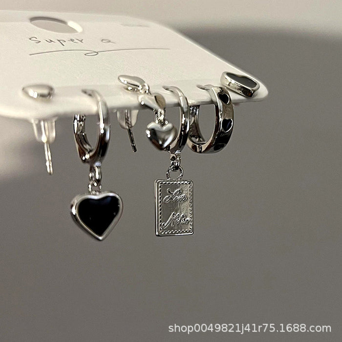 Wholesale Earrings Alloy Love Stud Earrings Six Piece Set JDC-ES-Jingh011