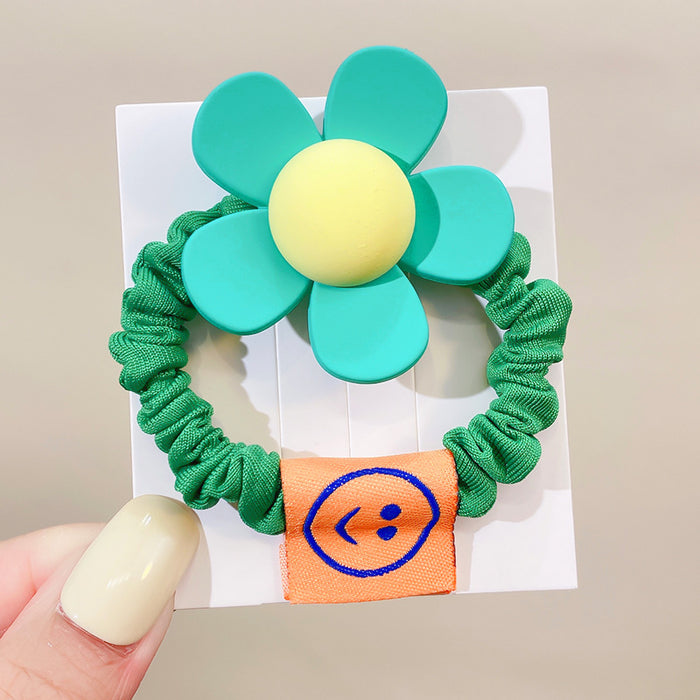 Wholesale large flower hair ring sweet and cute smiley JDC-HS-I412