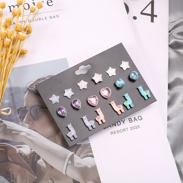 Jewelry WholesaleWholesale Cartoon Alloy Children's Stud Earrings JDC-ES-LanT003 Earrings 蓝塘 %variant_option1% %variant_option2% %variant_option3%  Factory Price JoyasDeChina Joyas De China