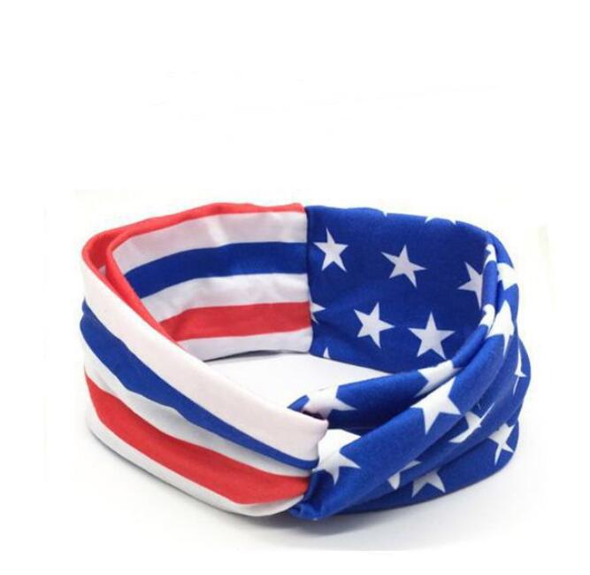 Wholesale 4th of July Independence Day Headband Men's Sports Stretch Headband 100pcs JDC-HD-GuanY001