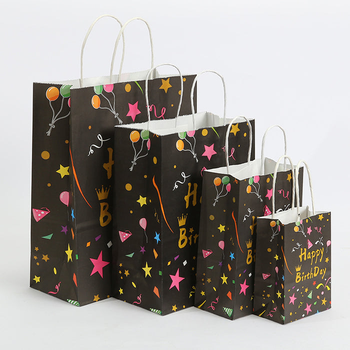 Wholesale Gift Bag Kraft Paper Cute Birthday Portable Gift Bag MOQ≥12 JDC-GB-Ganrui012