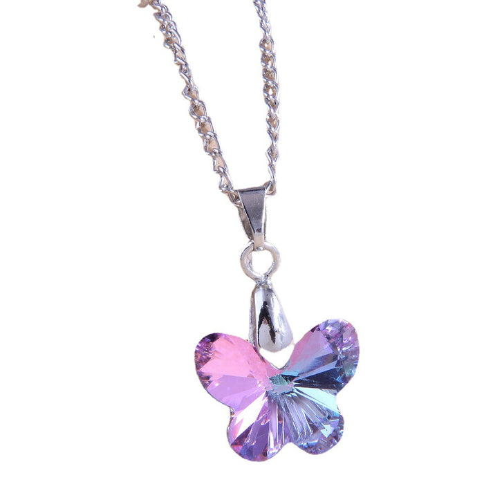 Wholesale Fashion Simple Ocean Heart Crystal Personality Necklace JDC-NE-WY003