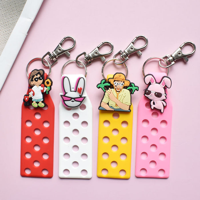 Wholesale Keychain Croc Charms PVC Soft Rubber MOQ≥10 (M) JDC-KC-RYY004