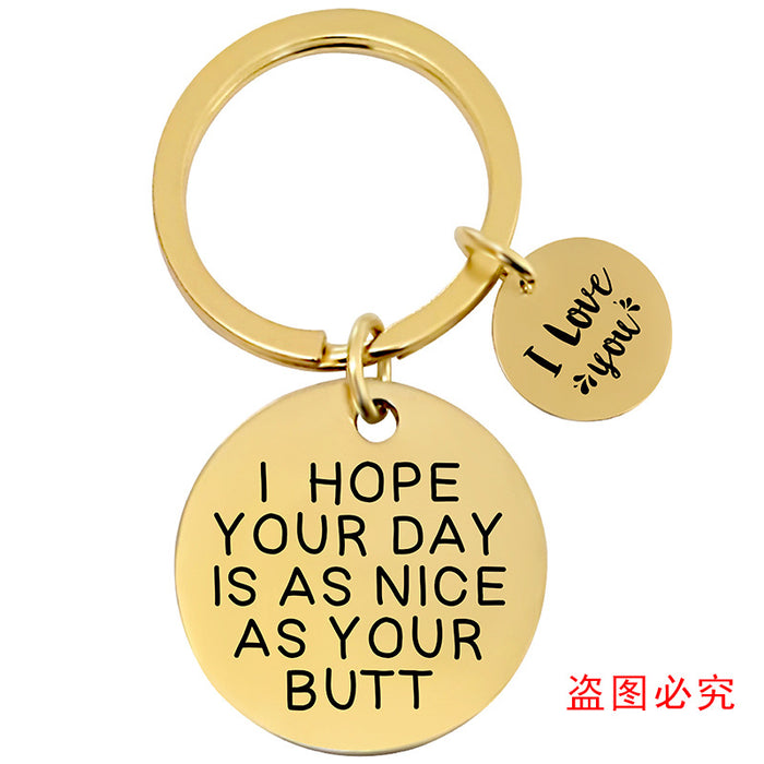 Jewelry WholesaleWholesale Stainless Steel Father's Day Mother's Day Metal Keychain JDC-KC-GangGu009 Keychains 钢古 %variant_option1% %variant_option2% %variant_option3%  Factory Price JoyasDeChina Joyas De China