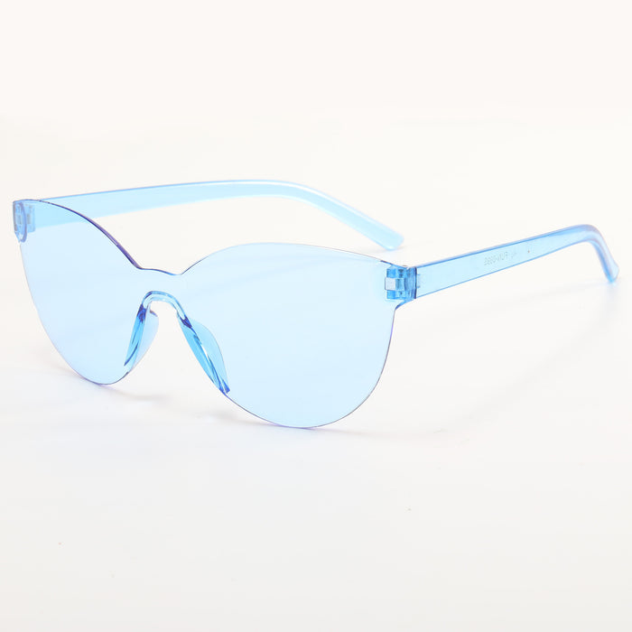 Wholesale Frameless Candy Color PC Lens Ladies Sunglasses JDC-SG-YuH006