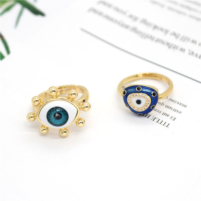 Jewelry WholesaleWholesale Resin Devil's Eye Copper Ring MOQ≥3 JDC-RS-Juej003 Rings 觉际 %variant_option1% %variant_option2% %variant_option3%  Factory Price JoyasDeChina Joyas De China