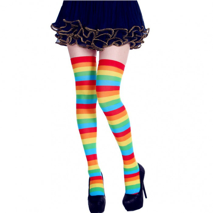 Wholesale Socks Polyester Halloween Cosplay Over Knee Striped Socks MOQ≥2 JDC-SK-Shuangniu002